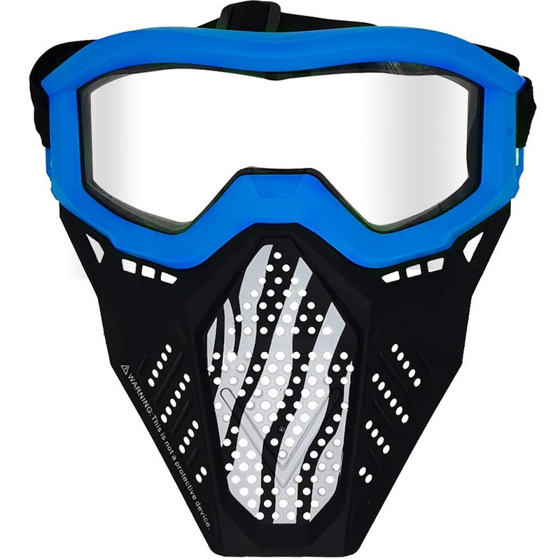 Surper 2 Pack Tactical Toy Mask Compatible with Toy Gun Party for Apollo Zeus Khaos Atlas Artemis Blasters Rival Toy Mask YellowBlue - Image 3