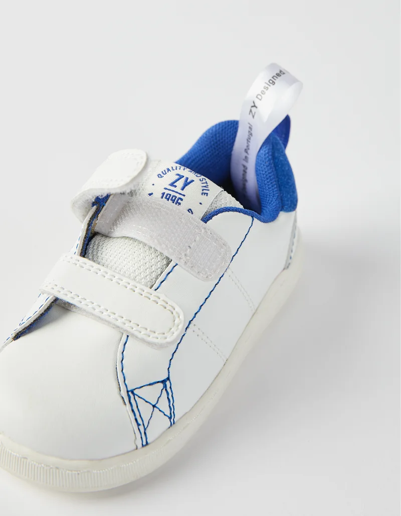زيبي Trainers for Baby Boys 'ZY 1996', White/Blue