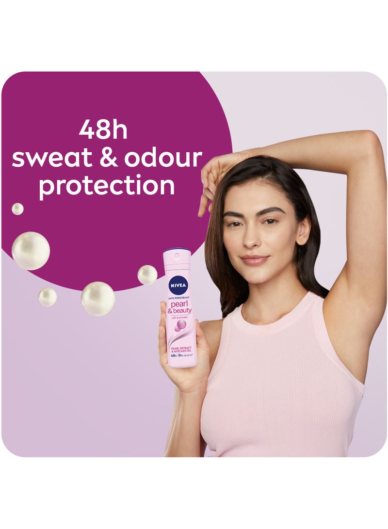 Nivea Antiperspirant Spray Pearl And  Beauty Pack of 2 - Image 3