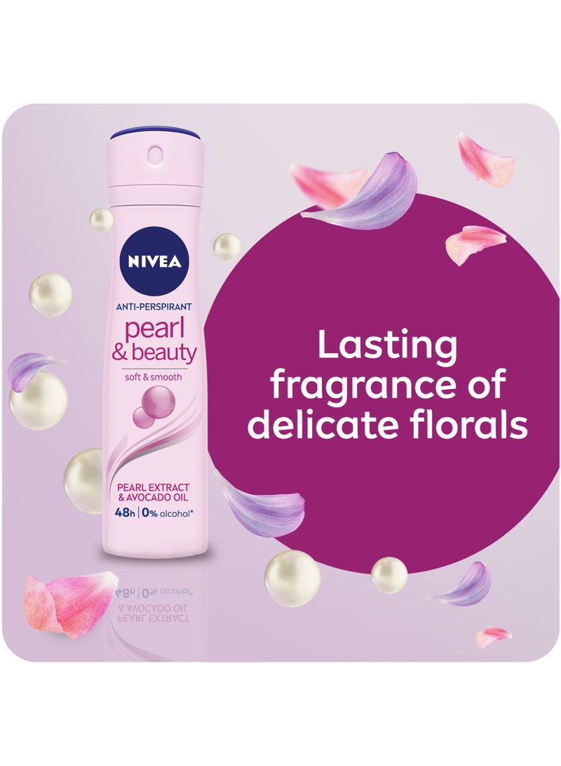 Nivea Antiperspirant Spray Pearl And  Beauty Pack of 2 - Image 5