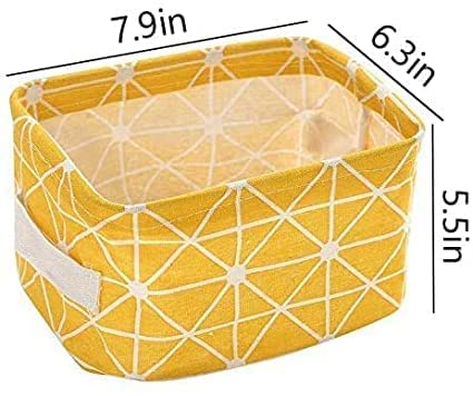 2V BROTHERS 2V BROTHERS Canvas Storage Basket Bins Home Decor Organizers Bag for Adult Makeup Baby Toys Liners Books Pack of 3 Rendom print  - Image 2