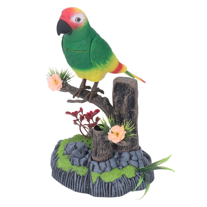 Voice Activated Parrot Toy: Lifelike Singing Design, Fluttering Wings, Voice Sensing - Interactive Parrot Toy for Children Adults Home Decor Bird Lovers - Image 3