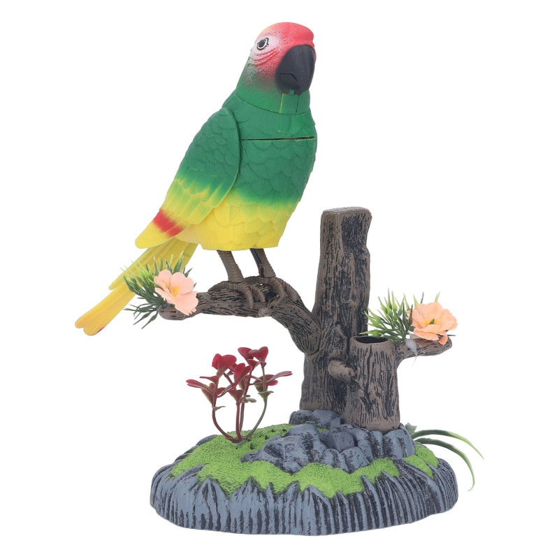 Voice Activated Parrot Toy: Lifelike Singing Design, Fluttering Wings, Voice Sensing - Interactive Parrot Toy for Children Adults Home Decor Bird Lovers - Image 2