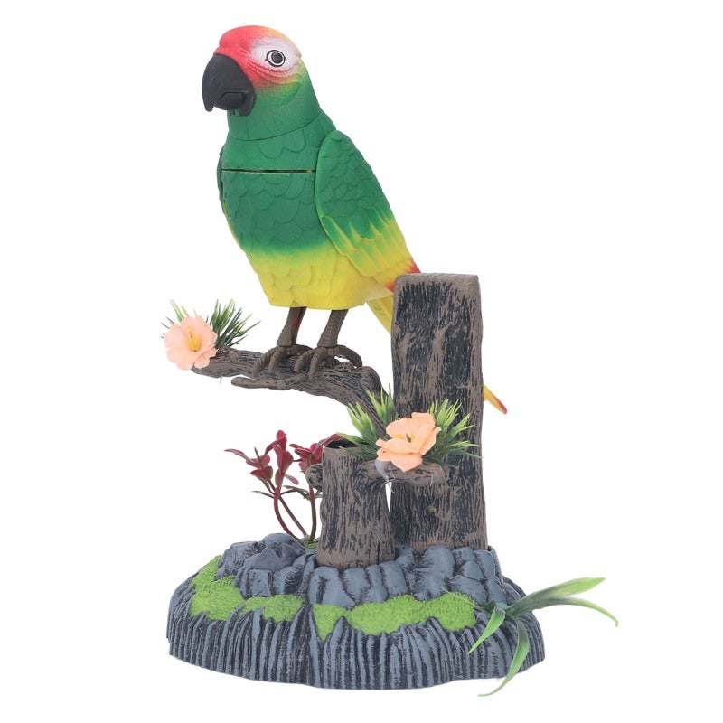Voice Activated Parrot Toy: Lifelike Singing Design, Fluttering Wings, Voice Sensing - Interactive Parrot Toy for Children Adults Home Decor Bird Lovers - Image 1