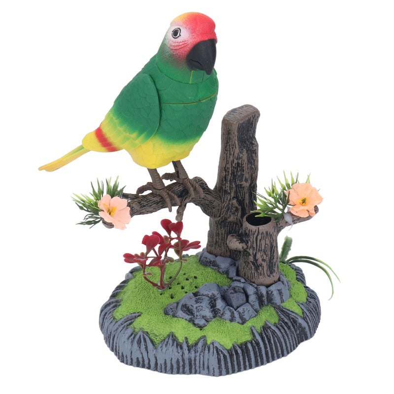Voice Activated Parrot Toy: Lifelike Singing Design, Fluttering Wings, Voice Sensing - Interactive Parrot Toy for Children Adults Home Decor Bird Lovers - Image 4