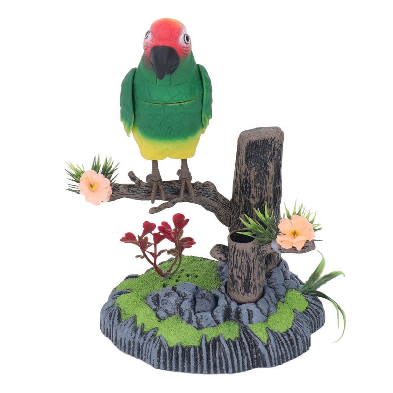 Voice Activated Parrot Toy: Lifelike Singing Design, Fluttering Wings, Voice Sensing - Interactive Parrot Toy for Children Adults Home Decor Bird Lovers - Image 5