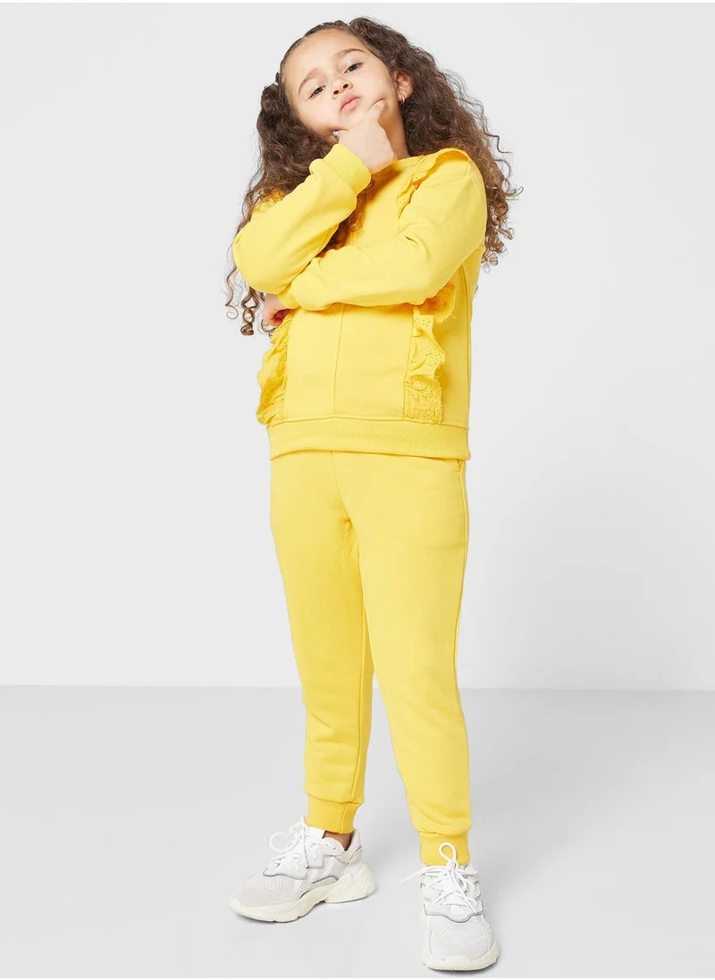 Pinata Girls Ruffle Sweatshirt And Jogger Set