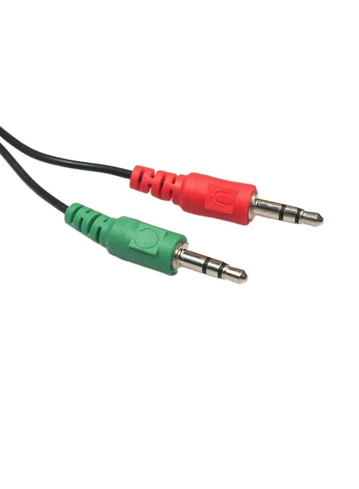 YSJJZRL 3,5 Mm Audio-Splitter, 2 Buchsen Auf 1 Stecker – Adapter Für Gaming-Headsets, PC, Handy & Laptop (Rosa)