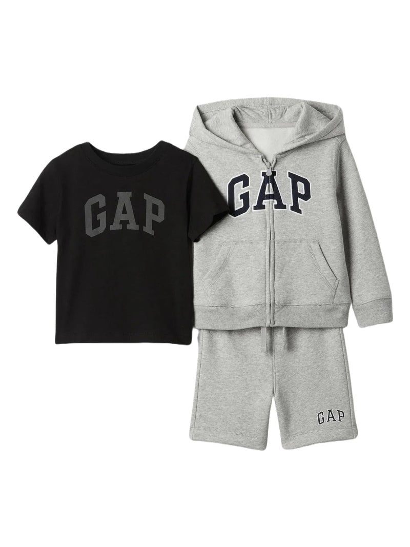 GAP Baby Boys Logo Outfit Set Light Heather Grey 3-6M - Image 5
