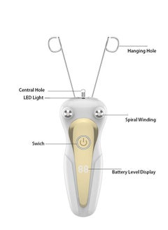 HOOPZOZA Facial Hair Remover Electric Threading hair removal for women Rechargeable Hair Removal Epilator Instant And Painless Remover With In-Built LED Light  - Image 3