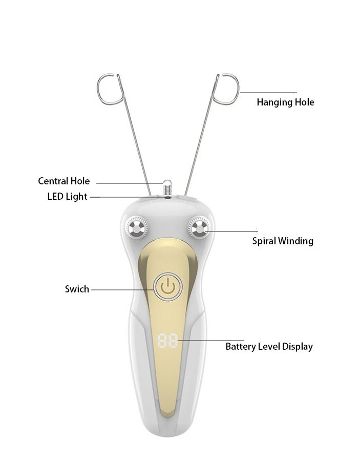 HOOPZOZA Facial Hair Remover Electric Threading hair removal for women Rechargeable Hair Removal Epilator Instant And Painless Remover With In-Built LED Light  - Image 3