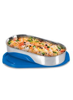 Milton MILTON Steel Slider Stainless Steel Container, 675 ml, Blue | Tiffin | Refrigerator Free| Food Grade  - Image 1