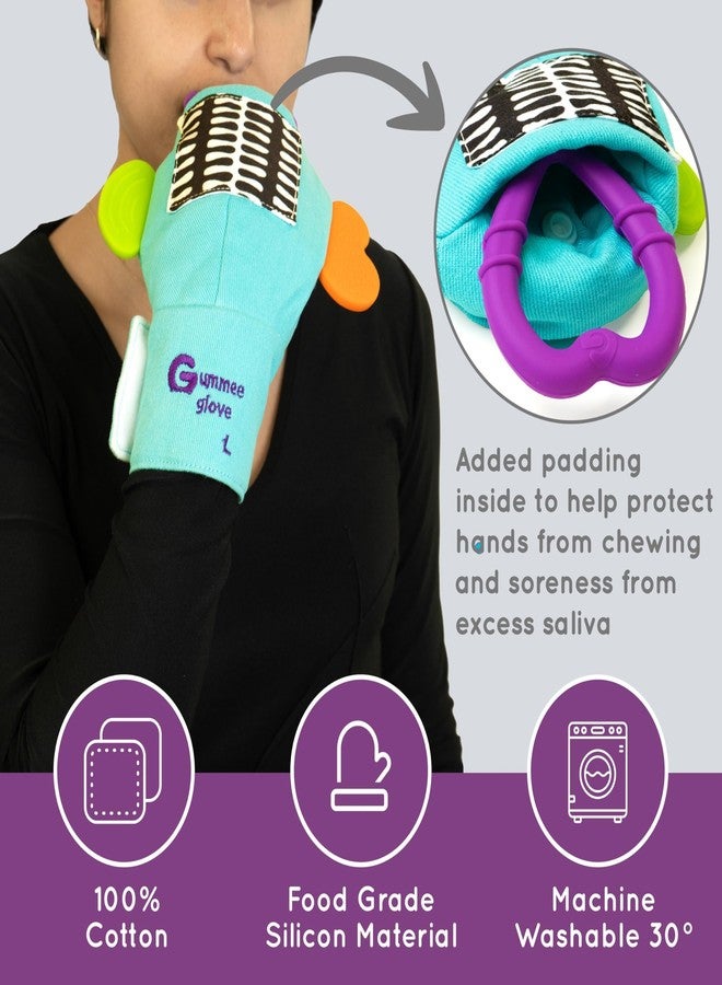 Gummee Sensory Chew Glove for Toddlers – Anti Bite Teething Mitten with Detachable Teether, Autism & ADHD Sensory Toy, Chewing Aid (1–4 Years, BPA Free - Image 4