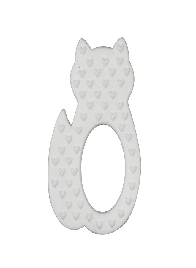 GUCHIGU Teethers for Babies | BPA Free Silicone Soft Baby Toys | Fox Shaped Baby Gum Molar Chew Toy Releive Long Tooth Pain | Toodle Teething Pacifier BT2044B (6-12 Months, White) - Image 3