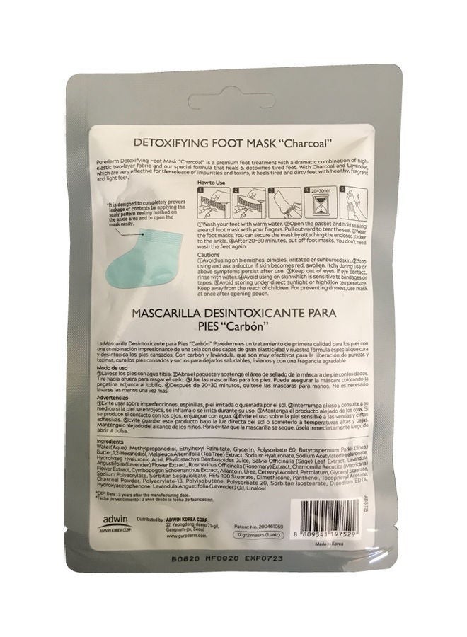 Purederm Detoxifying Charcoal Foot Mask - Image 2