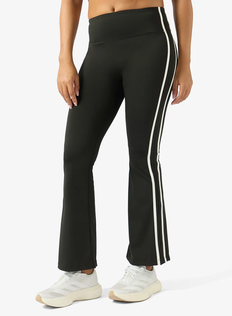 Frwd High Rise Flared Leggings with Side Stripes