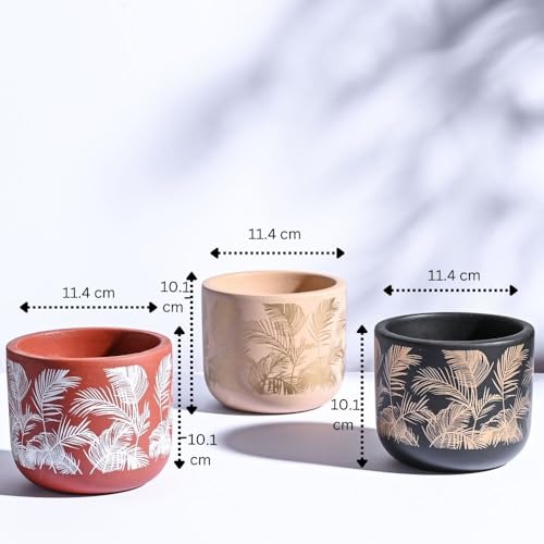 UGAOO Sienna Terracotta Indoor Pot for Plant - Aesthetic, Durable, Premium Planter for Home Décor (Set of 3) - Image 4