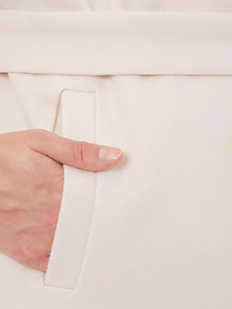 BIG DART BDART Double Breasted Tie Closure Textured Coat