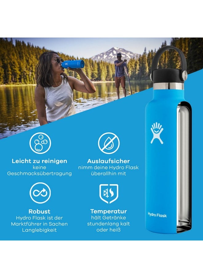 Hydro Flask Water Bottle 621 Ml (21 Oz) Refill For Good Edition Stainless Steel & Vacuum Insulated Standard Mouth With Leak Proof Flex Cap Whitecap  - Image 2