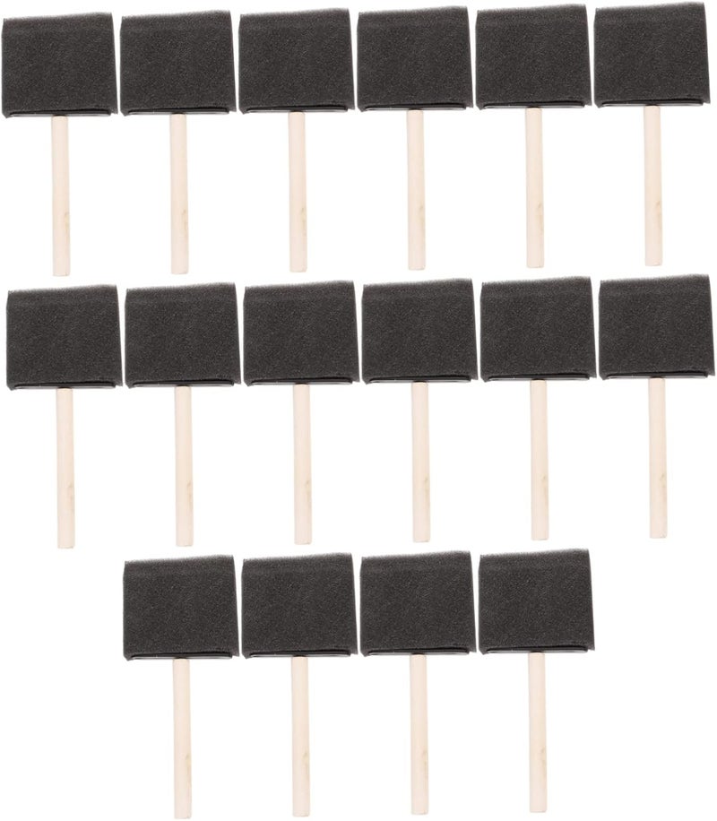 16pcs Sponge Paint Brush Black Sponge Brushes Boys and Girls for Painting Easy to Clean - Image 1
