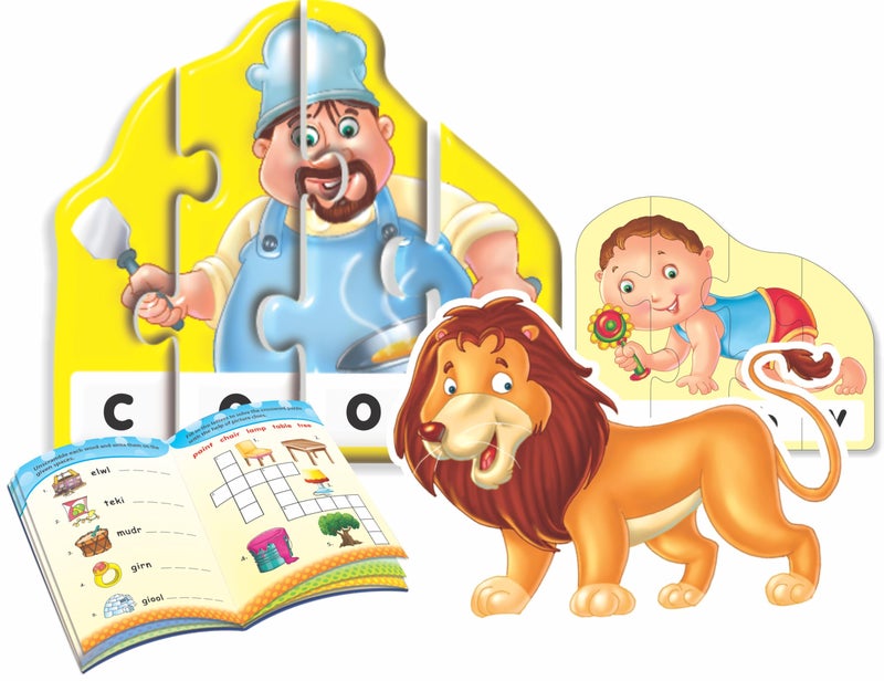 Creative's Creative’s More Fun with Words Preschool Learning Game for Kids 4+ Years | 30 Word Building Puzzles (4/5 Pieces) | Vocabulary & Spelling Educational Toy - Image 2