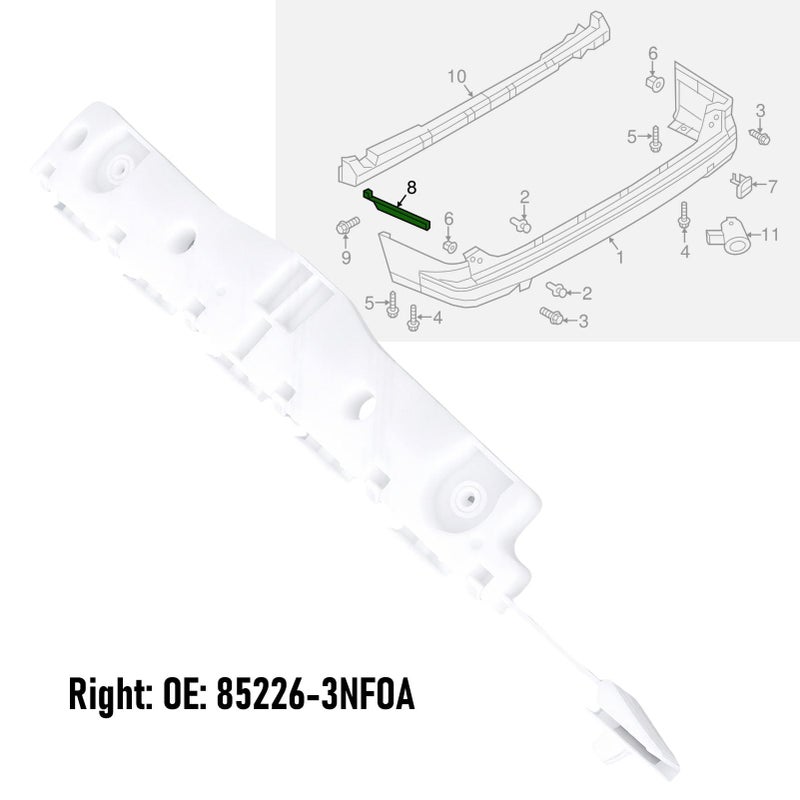 Rear Bumper Bracket Support Mount Replacement for Nissan NV200 2013 2021 Size 85226 3NFOA - Image 5