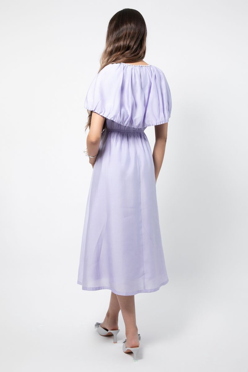 RINA longline women dress with back cape - Image 4