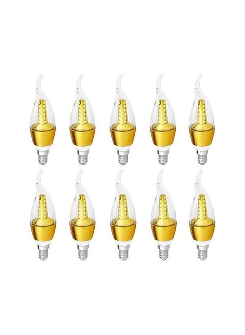 10 teardrop LED bulbs, 5 watts, Warm Lighting