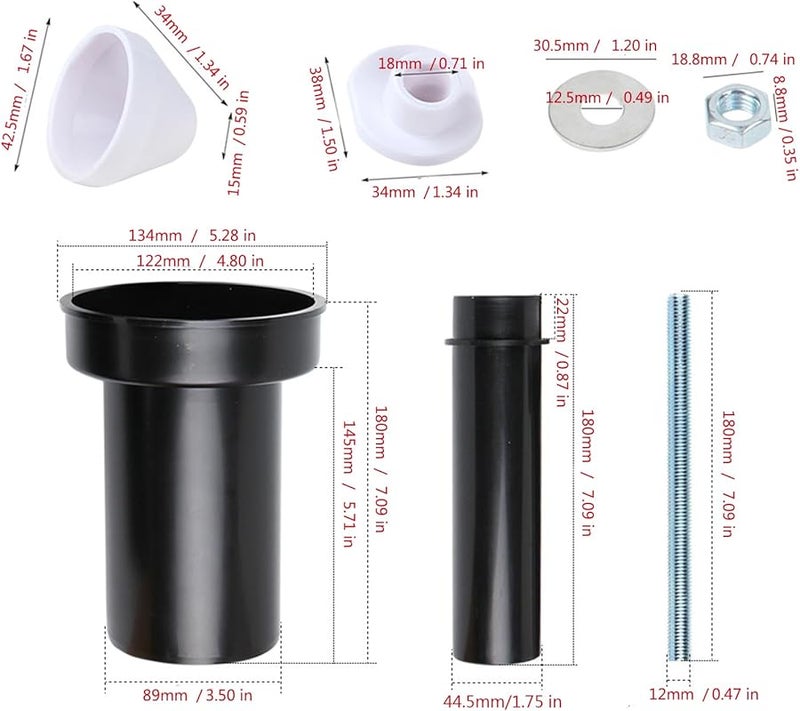 مجموعة سدادات مرحاض عالية الضغط للأنظمة المثبتة على الحائط اللون أأ - Image 4