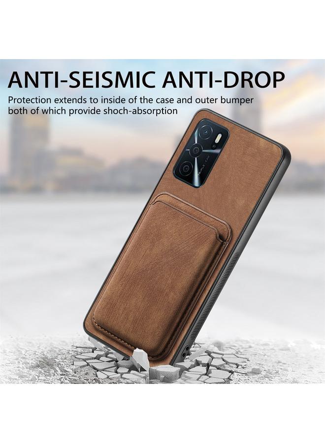 S-TOP Case For OPPO A38 4G / A18 4G Retro Leather Card Bag Magnetic Phone Case - Image 5