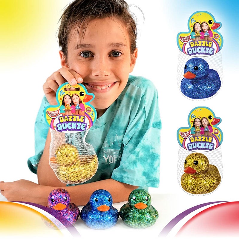 Ja-Ru JA-RU Giant Glitter Rubber Ducks (4 Rubber Duckies Assorted) Baby Bath Toys & Pool Beach Essentials. Stress Relief Sensory Play Fidget Toy. Bulk Pinata Filler Stocking Stuffer. 4343-4s - Image 4