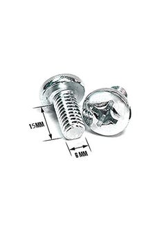 Immech Immech Server Rack Cabinet M6 Cage Nuts Mounting Screws With Washer Nickel Finish 30 set  - Image 3