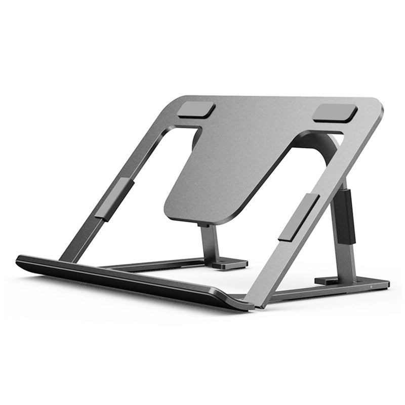 Gray Adjustable Aluminum Tablet Stand For 7-13 Inch Notebook And Tablet Holder Lightweight And Foldable - Image 2