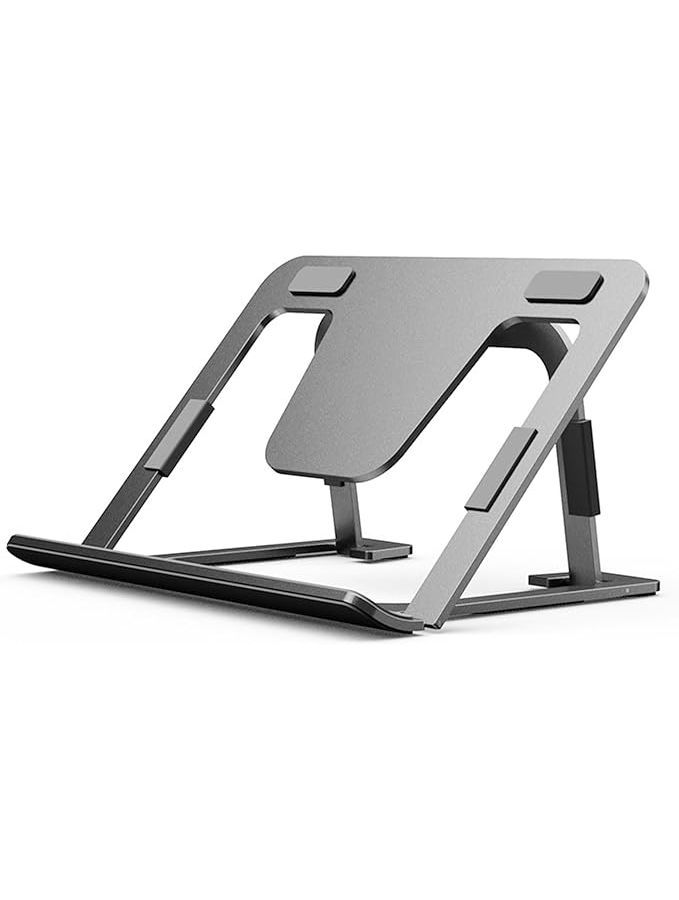 Gray Adjustable Aluminum Tablet Stand For 7-13 Inch Notebook And Tablet Holder Lightweight And Foldable - Image 1
