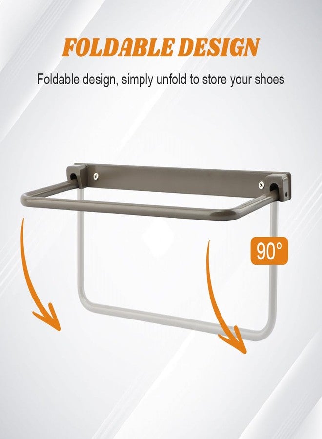 Ranjaner 2 Pack Foldable RV Shoe Rack, Wall Mounted RV Shoe Storage Racks Shoe Wall Shelf with Screws, Aluminum Camper Shoe Organizer Shoes Holder RV Travel Trailer Accessories - Image 3
