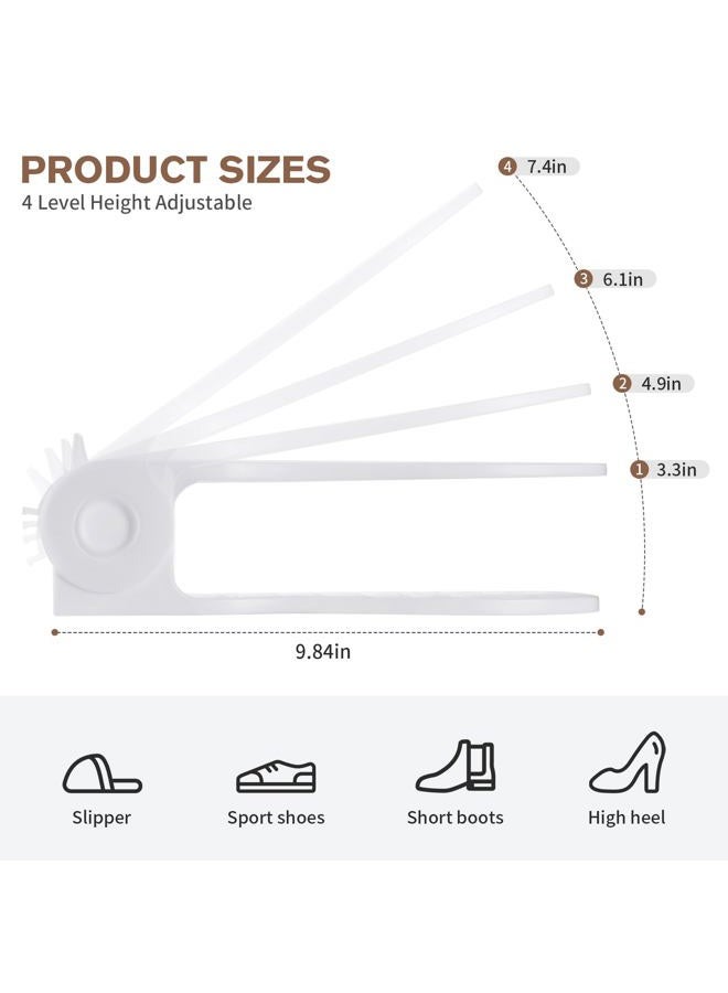 Aonvmdis Shoe Slots Organizer Adjustable Shoe Stackers Double Deck Shoe Rack Holder Shoe Rack Storage Space Saver for Closet Organization - Image 2
