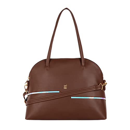 Baggit Womens Lxe Zipzap Bowling Bag- Brown - Image 1
