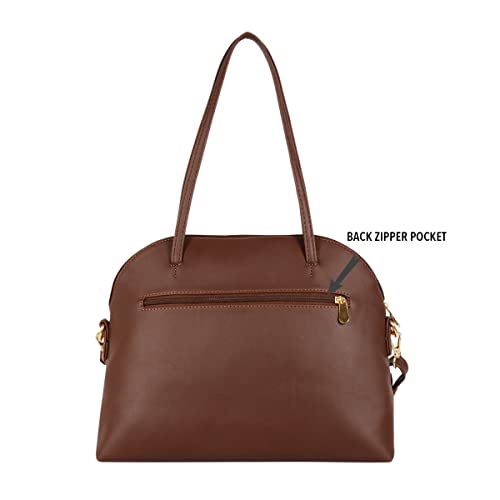 Baggit Womens Lxe Zipzap Bowling Bag- Brown - Image 4