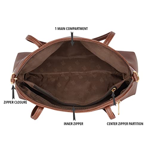 Baggit Womens Lxe Zipzap Bowling Bag- Brown - Image 5