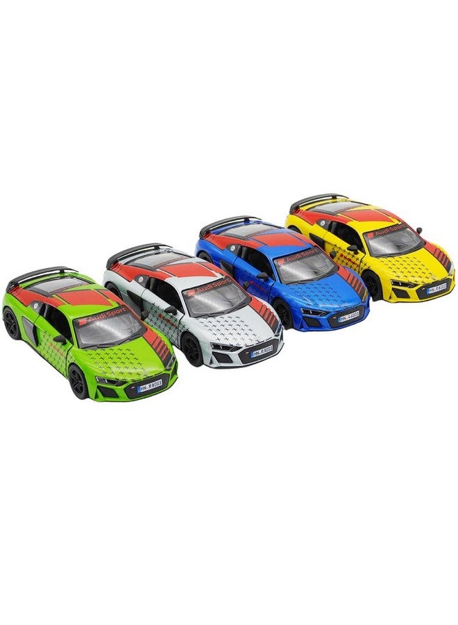 ماياترا نموذج سيارة رياضية مصبوبة بمقياس 1:38 من طراز Kinsmart Audi R8 Coupe Livery Edition من Mayatra - إصدار محدود (أخضر) - Image 4