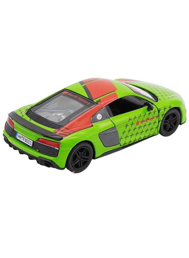 ماياترا نموذج سيارة رياضية مصبوبة بمقياس 1:38 من طراز Kinsmart Audi R8 Coupe Livery Edition من Mayatra - إصدار محدود (أخضر) - Image 3