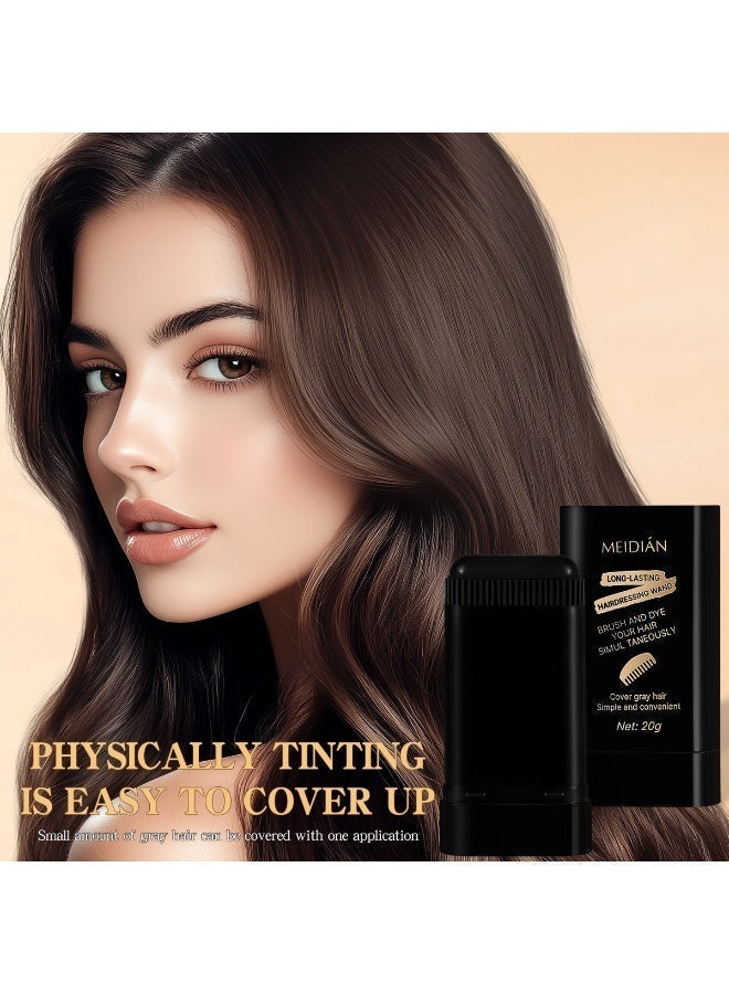 Meidián Instant Root Touch Up Stick for Gray Hair - Temporary Concealer Pen for Men & Women, Easy Washable Hair Color for White Hair Coverage, Travel-Size (01# Black) - Image 4