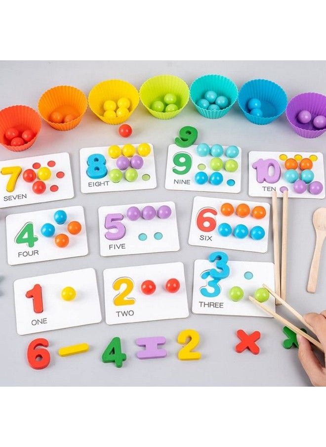 NUOBESTY - 3Pcs Wooden Tweezer Tongs Wooden Peg Board Beads Game Clips Counting Matching Game Beads Tweezers For Montessori Sorting Toys - Image 1