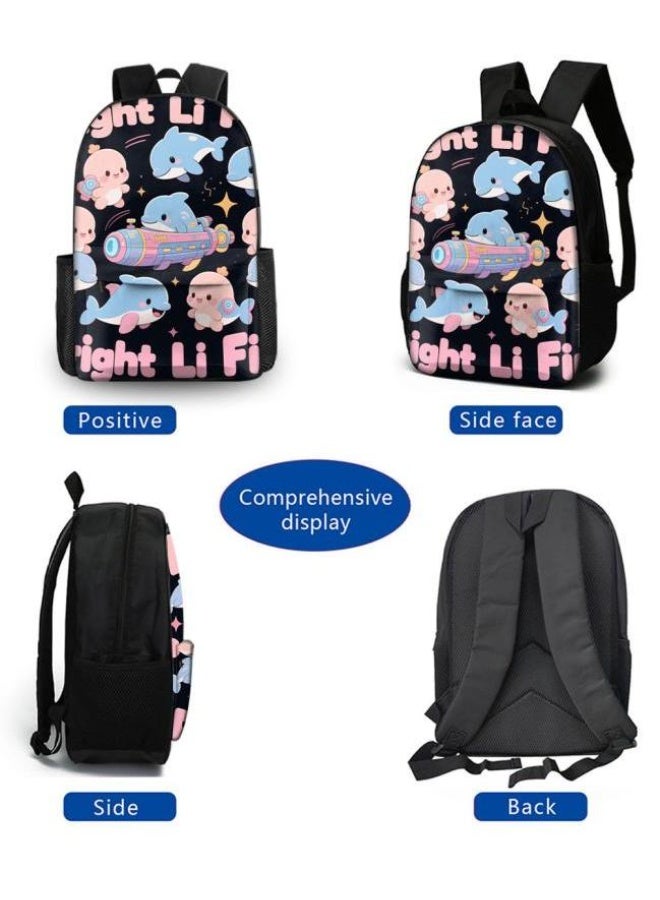 واضح من النار مجموعة من ثلاث قطع من حقائب الرسوم المتحركة، تتعامل بسهولة مع المناسبات المختلفة (الطلاب والأطفال ونزهات الأصدقاء وتسلق الجبال والدراسة وما إلى ذلك) | حقيبة ظهر + حقيبة محمولة باليد + حقيبة قرطاسية | هدايا الموسم المدرسي / العطلات - 47 - Image 3
