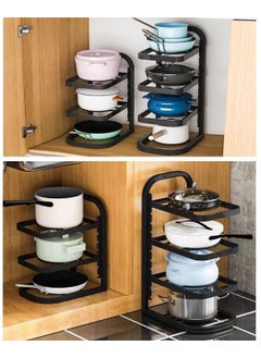 Tycom Pots and Pans Organizer for Cabinet,Kitchen Organizer and Storage Rack,Space Saving Stand with Adjustable Dividers,2 Layer With Iron Wire Black. - pzsku/Z7FBD6E664B24AE9848ABZ/45/_/1689846693/ddcd8774-b96c-42ab-8d96-6fbcfe3f2abe