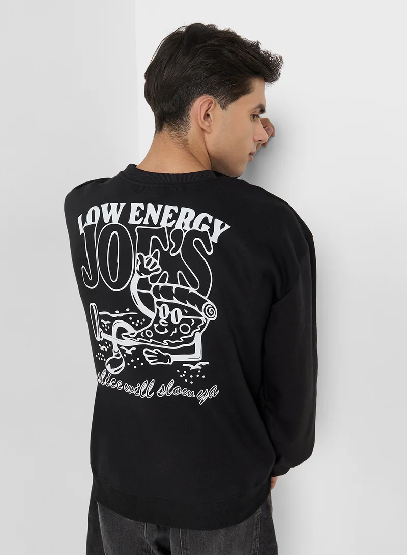 سفنتي فايف Oversized Graphic Sweatshirt