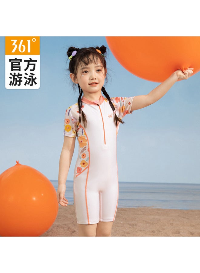 361 Kidsren's Swimsuit Girls One-piece Comfortable Medium And Large Kidsren's Swimsuit Girls  New Professional Quick-drying