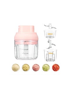 two kinds of different capacity.Wireless Electric Mini Food Chopper and Processor with 3 blades,for Onion/Vegetable/Garlic.Kitchen Multi-Function Blender((pink, 100ml-250ml) - pzsku/Z7FBD97637B52A8ACC6A9Z/45/_/1692605797/beeda37f-fa32-4298-8936-9c5dca97d56a