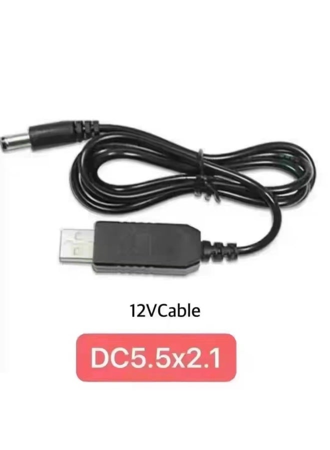 كابل تعزيز 12 فولت تيار مستمر 5.5 كابل تعزيز USB كابل شحن معزز بفتحة مستديرة محول جهاز توجيه بصري سلك طاقة بالجملة - اللون: خط تعزيز USB 1 متر  - Image 1