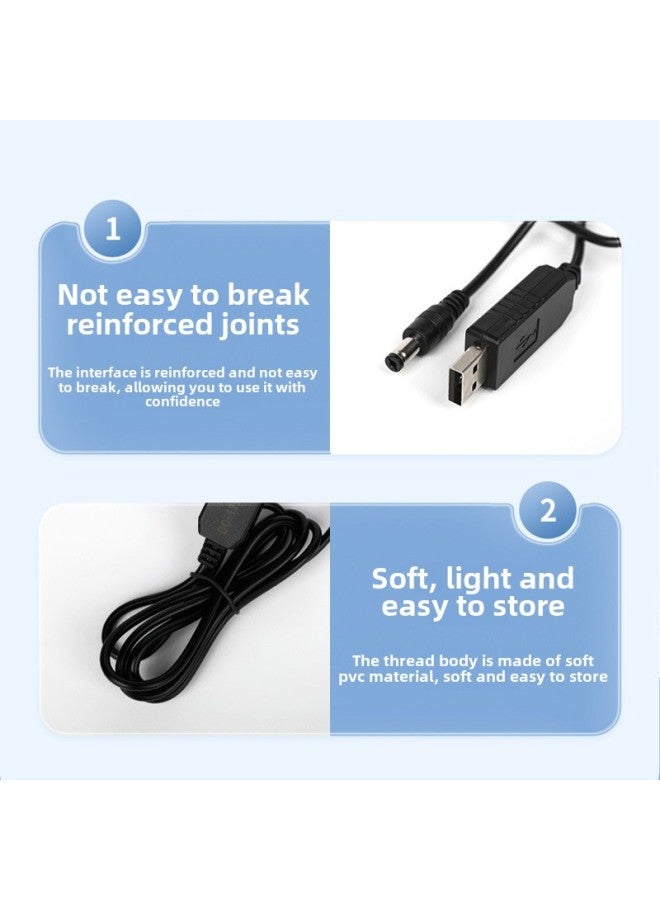 كابل تعزيز 12 فولت تيار مستمر 5.5 كابل تعزيز USB كابل شحن معزز بفتحة مستديرة محول جهاز توجيه بصري سلك طاقة بالجملة - اللون: خط تعزيز USB 1 متر  - Image 4